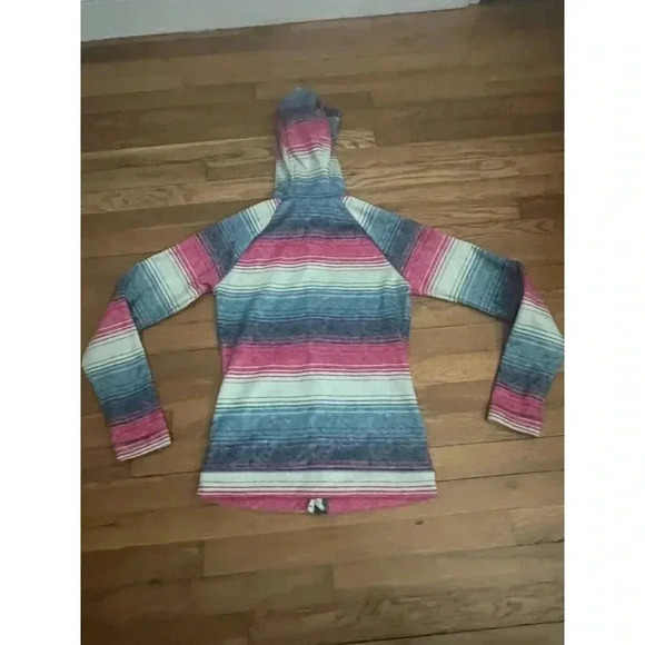 Burton Columbo Spellout Full Zip Pink WB Peak Hoodie Jacket Fleece SZ XS - Picture 3 of 6